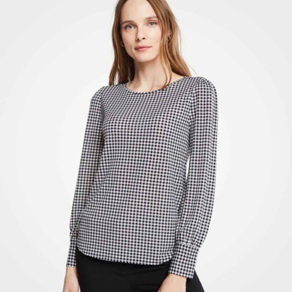 🆕 Ann Taylor Gingham Blouse